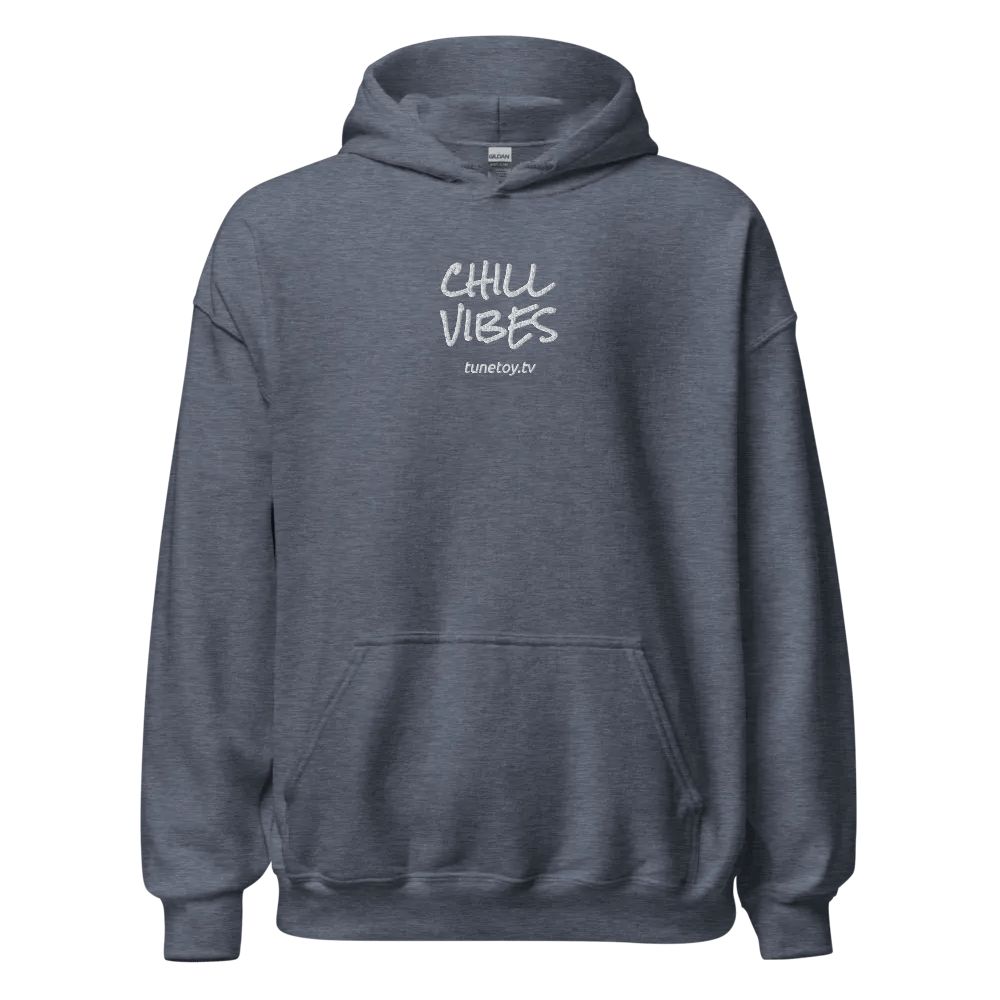 Embroidered Chill Vibes Midweight Unisex Hoodie product image (13)