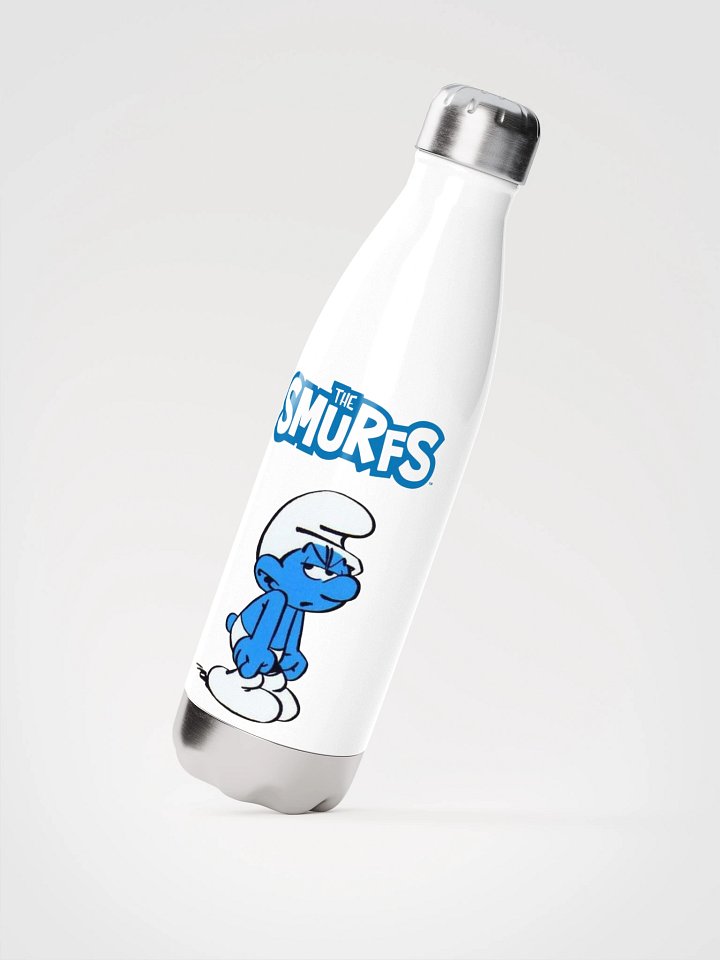 Grumpy Smurf Stainless Steel Water Bottle product image (2)