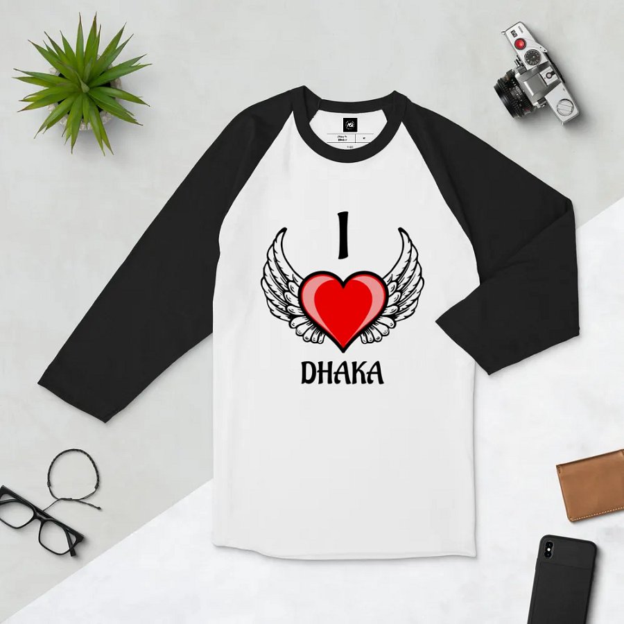 Dhaka Glossy Heart Raglan Tee product image (4)