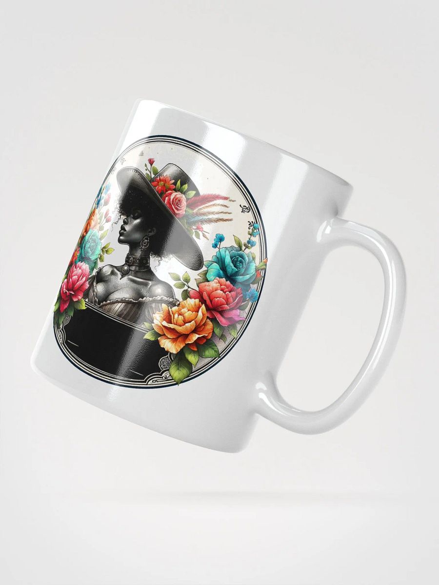 Floral Elegance White Glossy Mug product image (4)