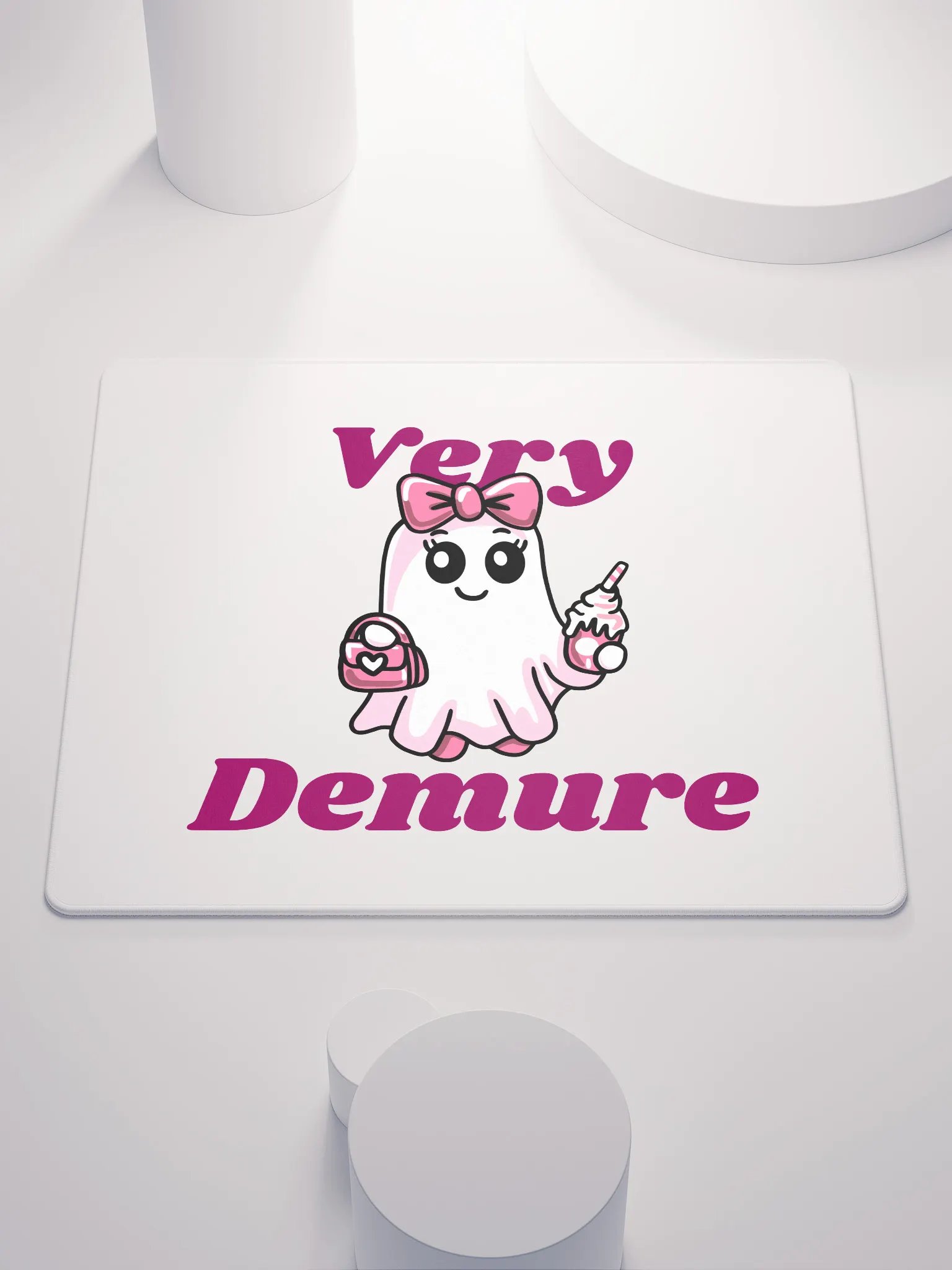 Very Demure Cute Ghost Gaming Mouse Pad product image (4)