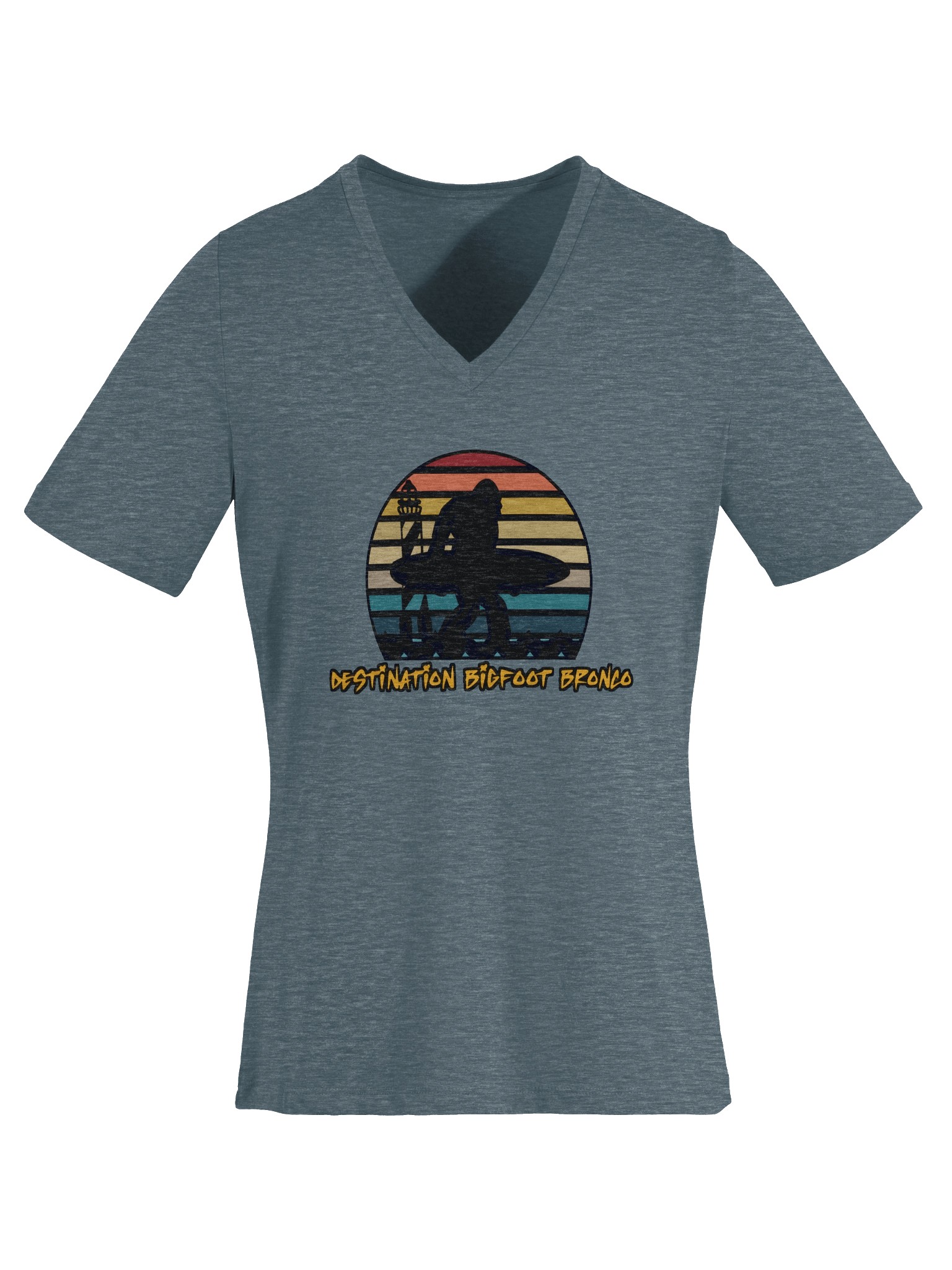 Destination Bigfoot Bronco Classic Logo Bella+Canvas Women's Relaxed V-Neck T-Shirt (Multiple Colors Available) product image (50)