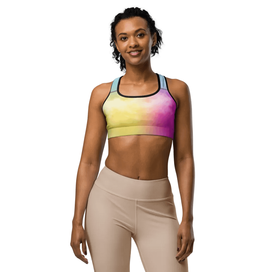 Blur cloud rainbow Design Sports Bra - V3 product image (8)