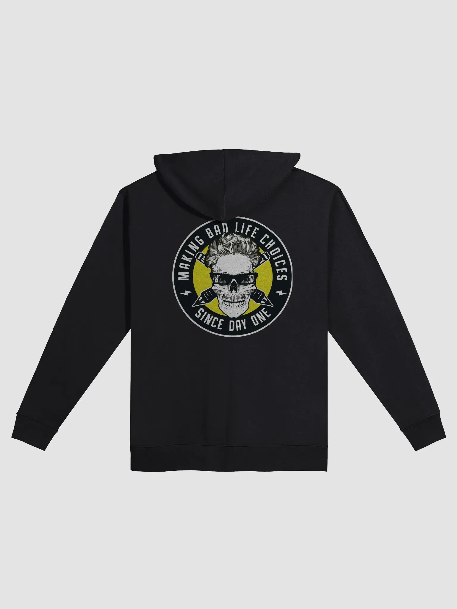 BAD CHOICES Fleece hoodie FULL rubber Patch on back product image (4)