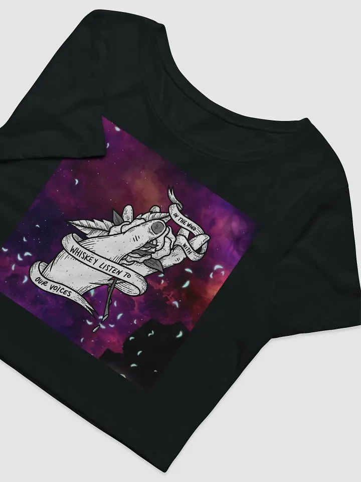 In the Wind with Whiskey Listen to Our Voices Crop tshirt product image (2)