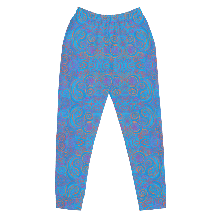 Funky Blue Dreams Liquid Tie-Dye Women's Joggers product image (8)