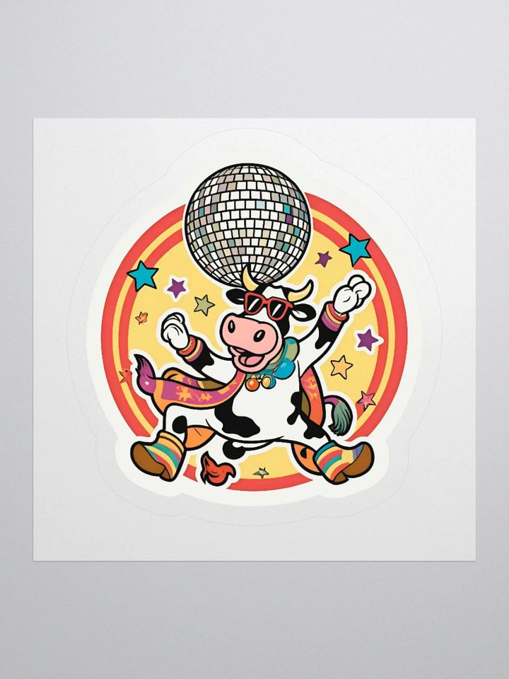 Disco Cow Kiss Cut Stickers product image (2)