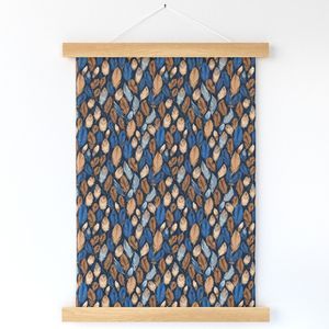 Seamless Pattern - Small Feather Pattern in Blues and Browns product image (12)