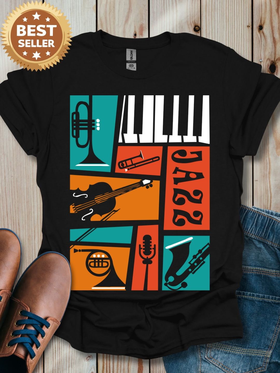Jazz Instruments T-Shirt product image (1)