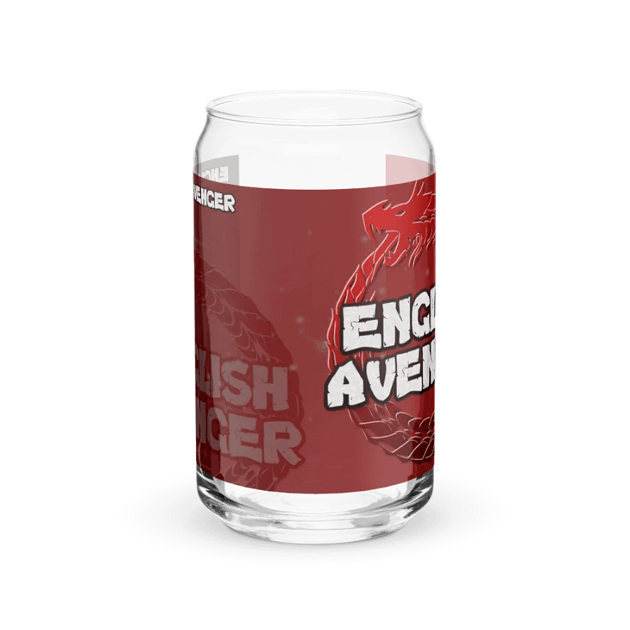 English Avenger Logo Graphic Can Shaped Glass product image (1)