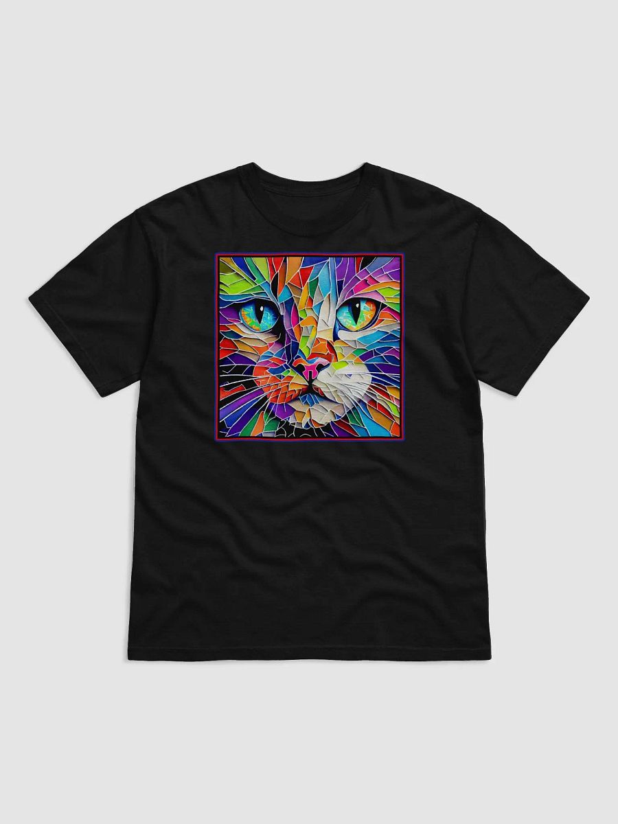 Vibrant Mosaic Style Cat T-Shirt product image (8)