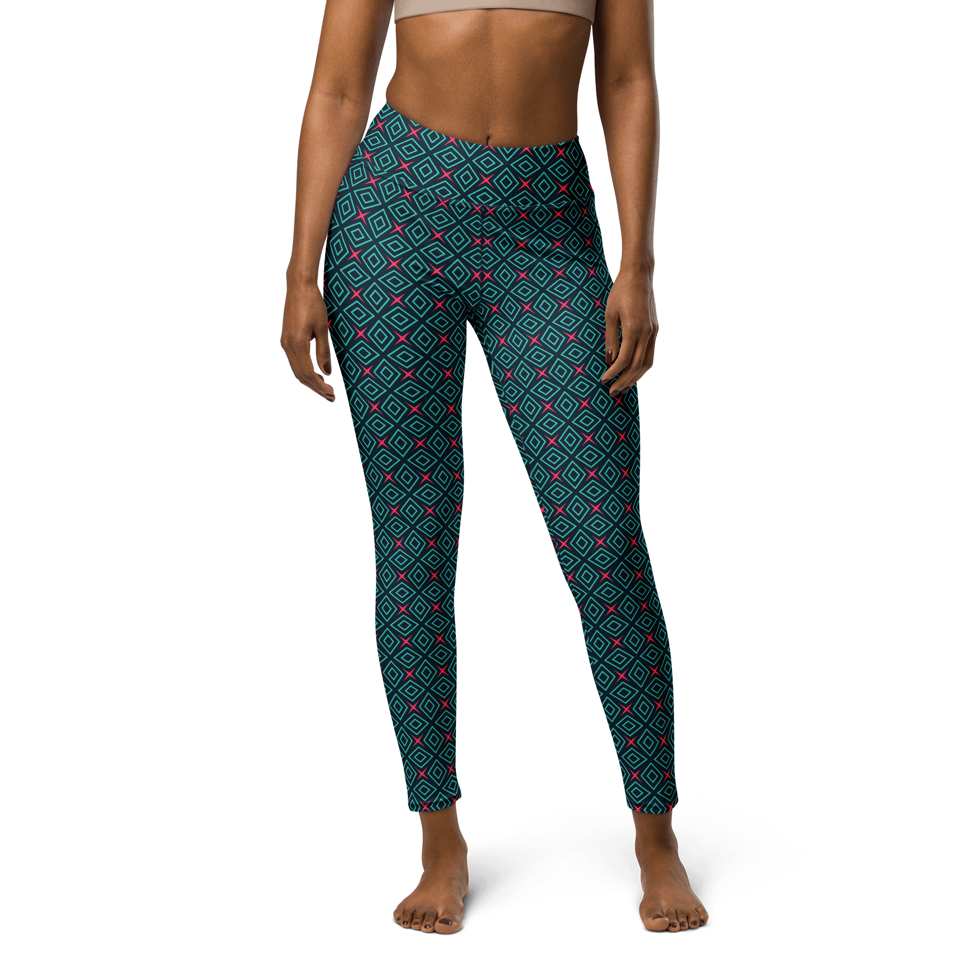 Diamond Dunes Geometric Print Yoga Leggings product image (1)