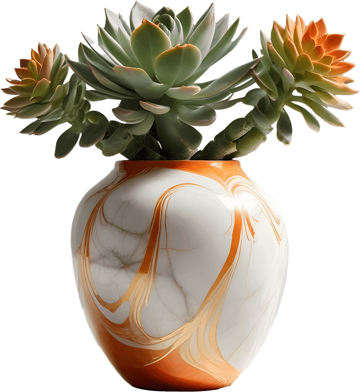 Collection: Marble Eternal – Shabby Chic Succulent Vase png product image (1)