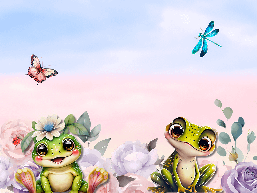 Cute frogs and roses 20 oz Stainless Steel Tumbler product image (2)
