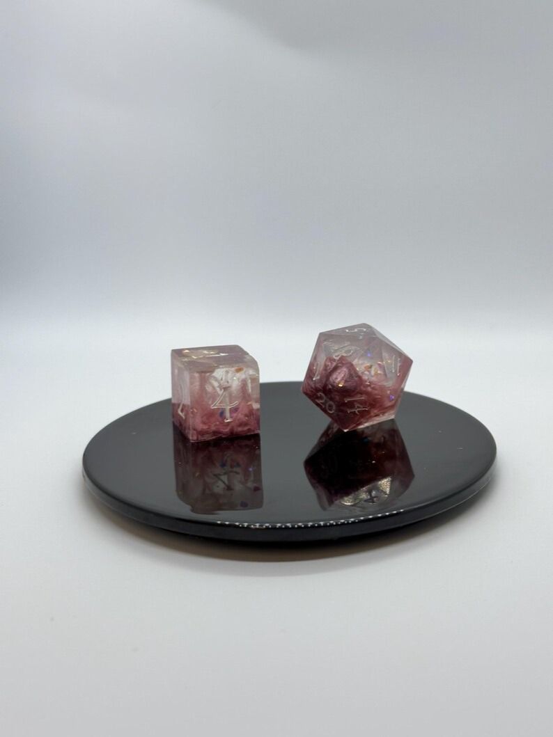 Clouded Butterfly - D&D dice set of 8 (caltrop + barrel) product image (4)