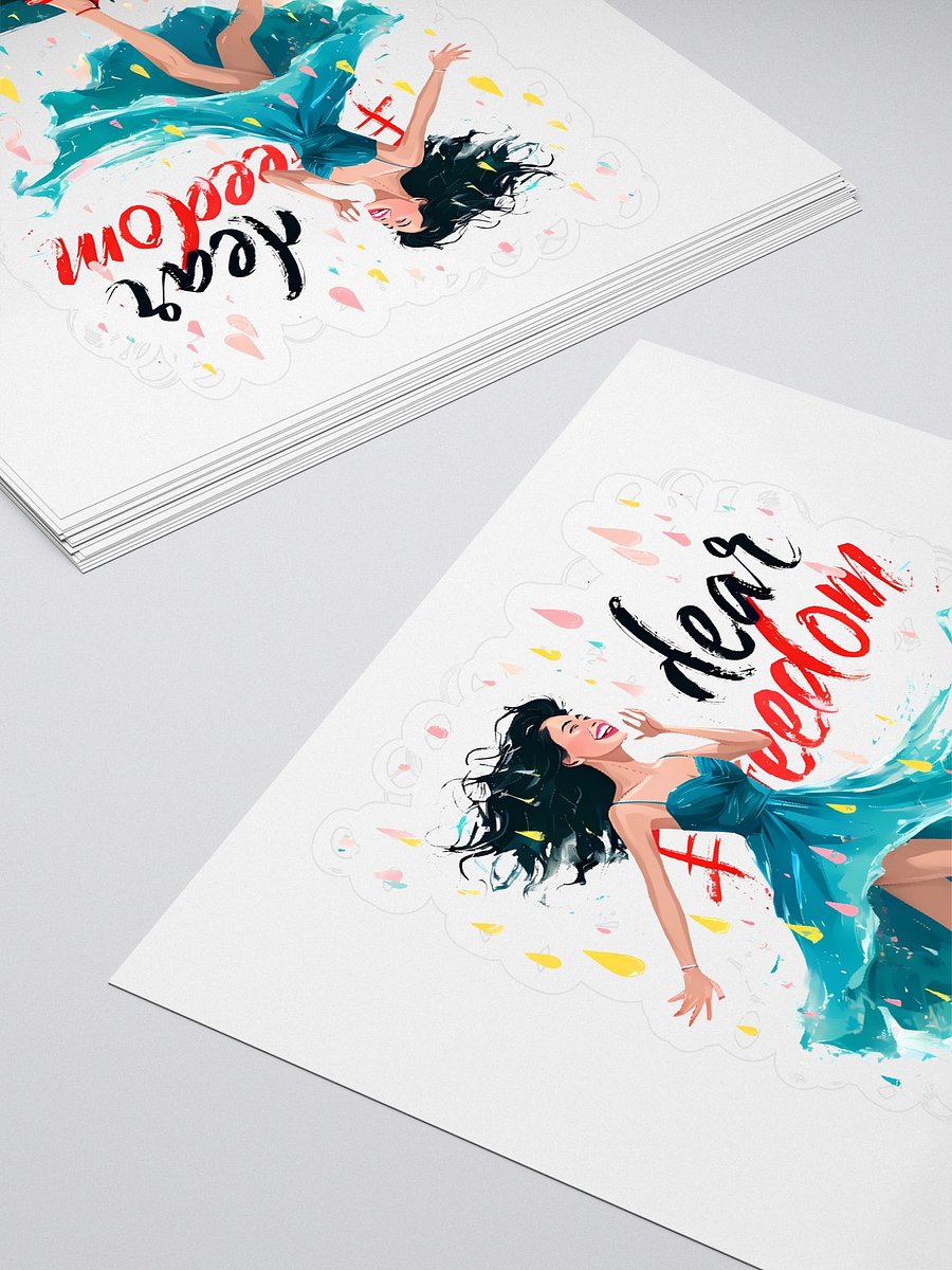 Embrace Freedom | Colorful Rain Dance Art Print Sticker product image (4)