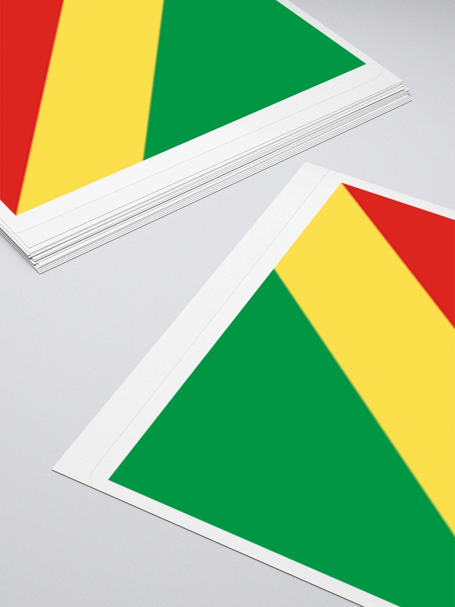 Republic of Congo Flag Sticker | Yellow Star Design | Durable Vinyl | 3 Sizes product image (12)