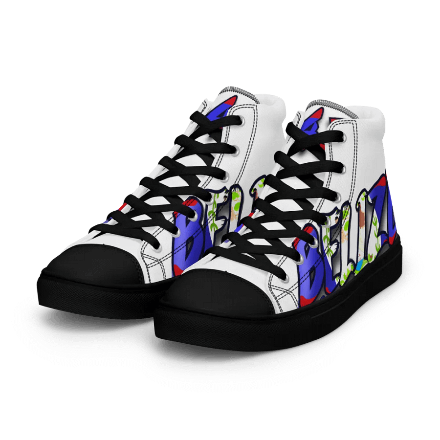 Belize @43 Independence Day Men's High Top Canvas Shoes product image (6)