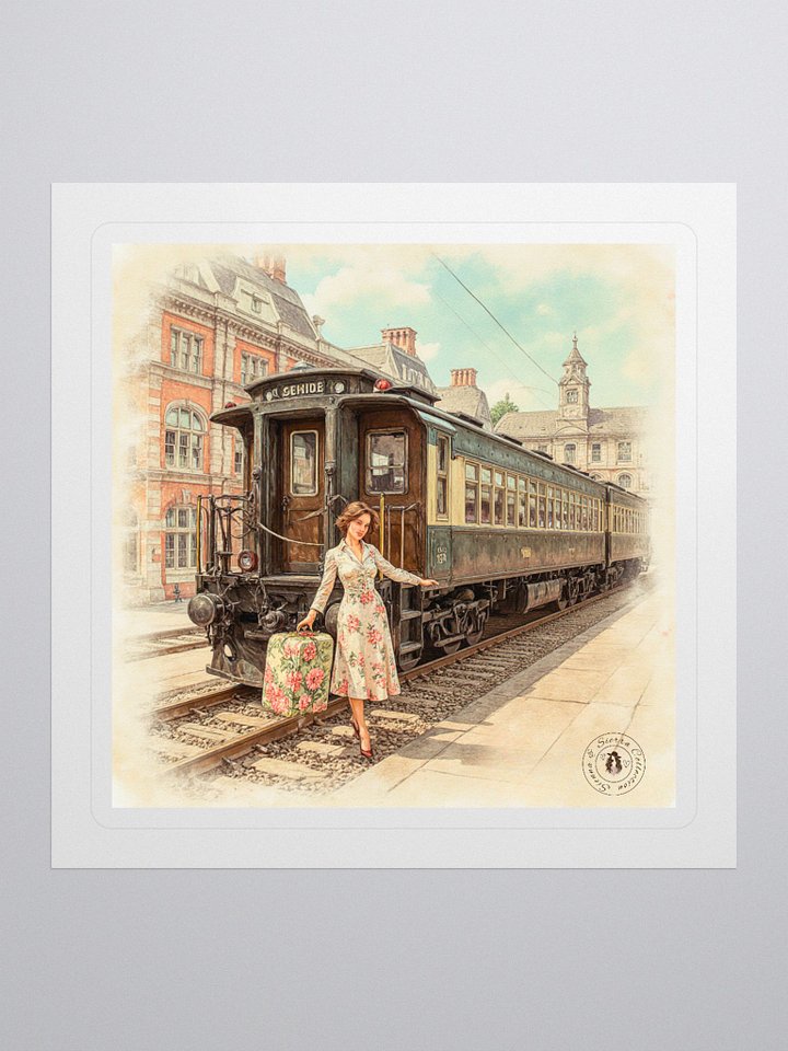 Romance of the Rails Sticker – Vintage Travel Charm product image (1)