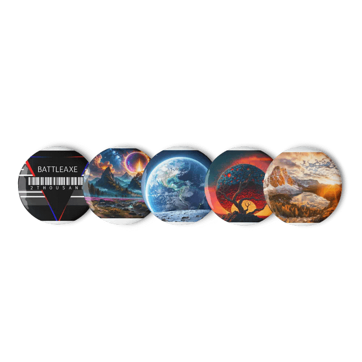 Exclusive Battle Axe Pin Buttons Set product image (1)