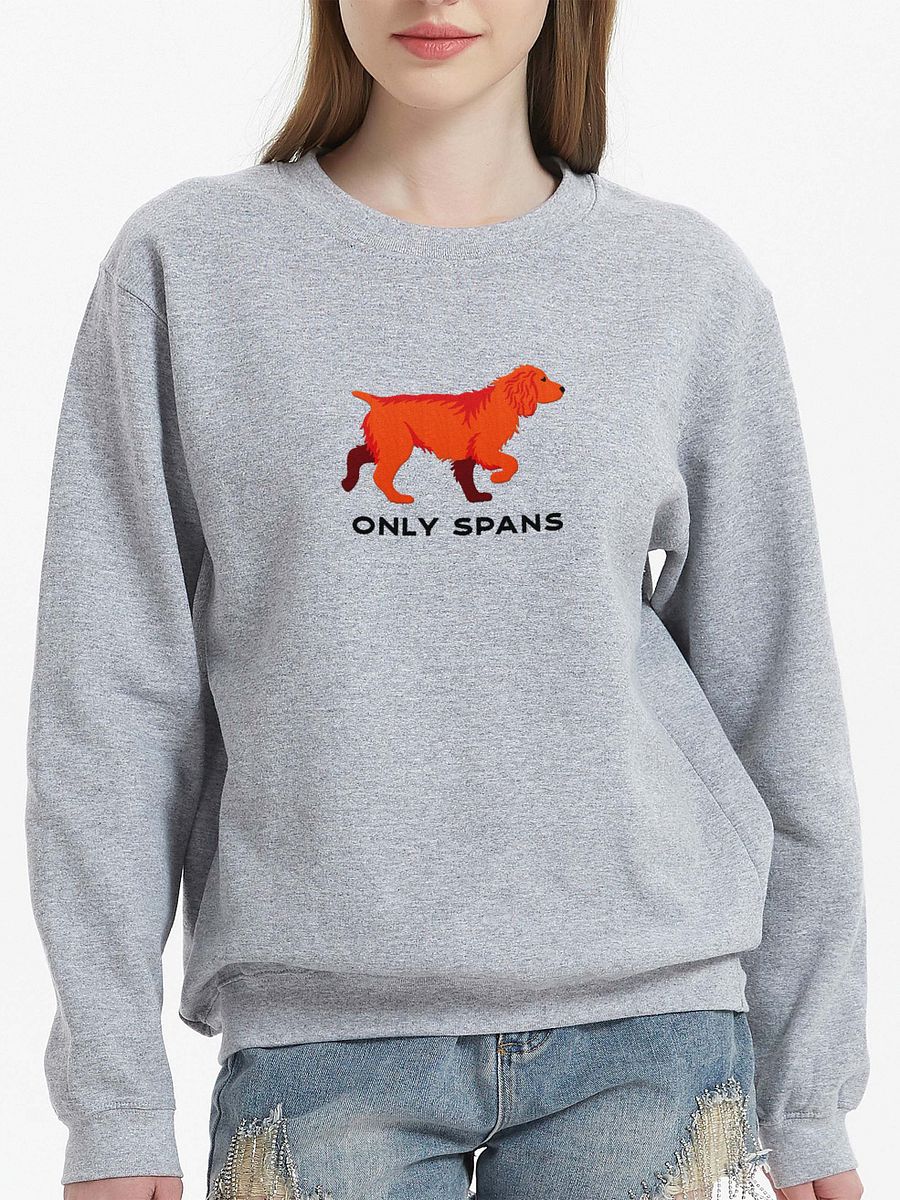 Only Spans Sweatshirt (Embroidered) of a Working Cocker Spaniel(Red) product image (2)