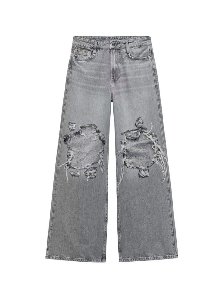 Knee Blowout Denim - Grey product image (1)