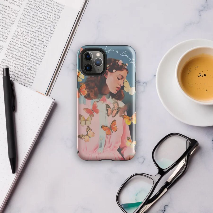'Life is Beautiful' Butterfly Dreams iPhone® Tough Case product image (6)