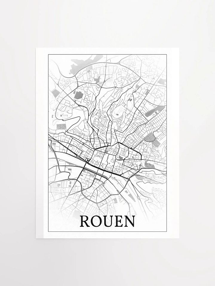Rouen, France, city map print product image (4)