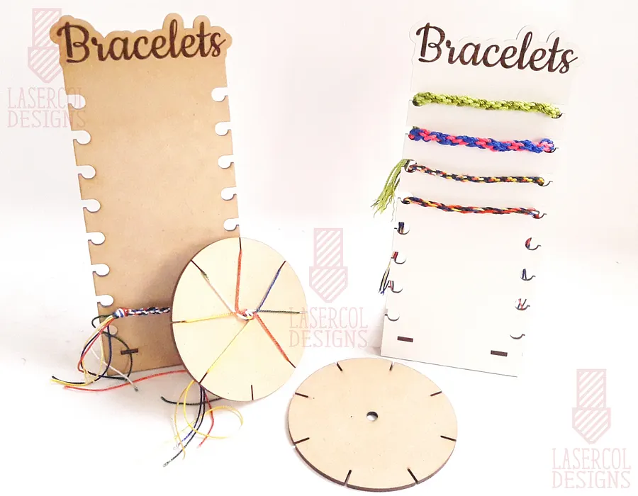 Bracelet Braiding Disc and Stand - Laser Cut Files product image (2)