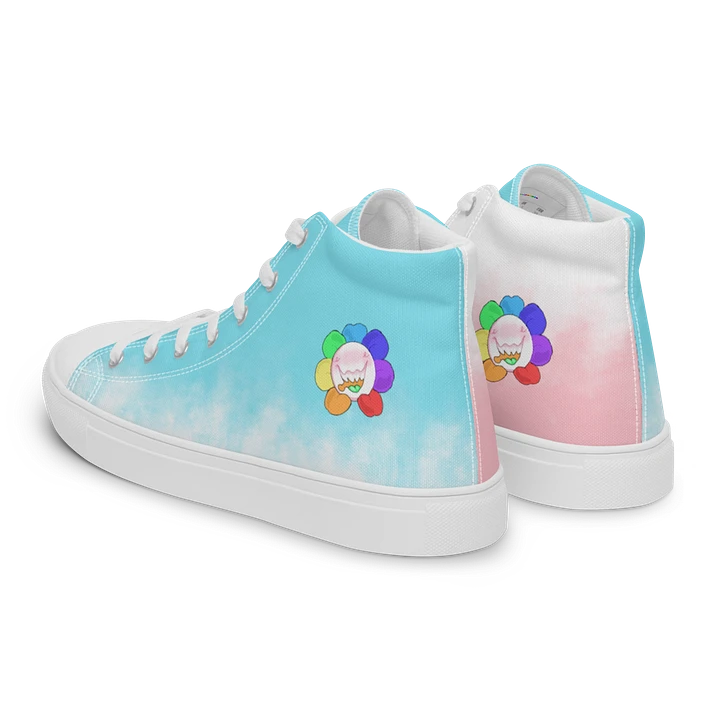 Pastel Blue, Pink and White Flower Sneakers product image (2)
