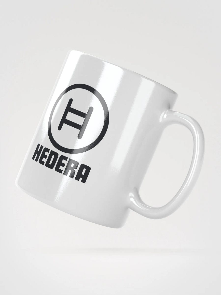 HEDERA Logo White Glossy Mug product image (4)