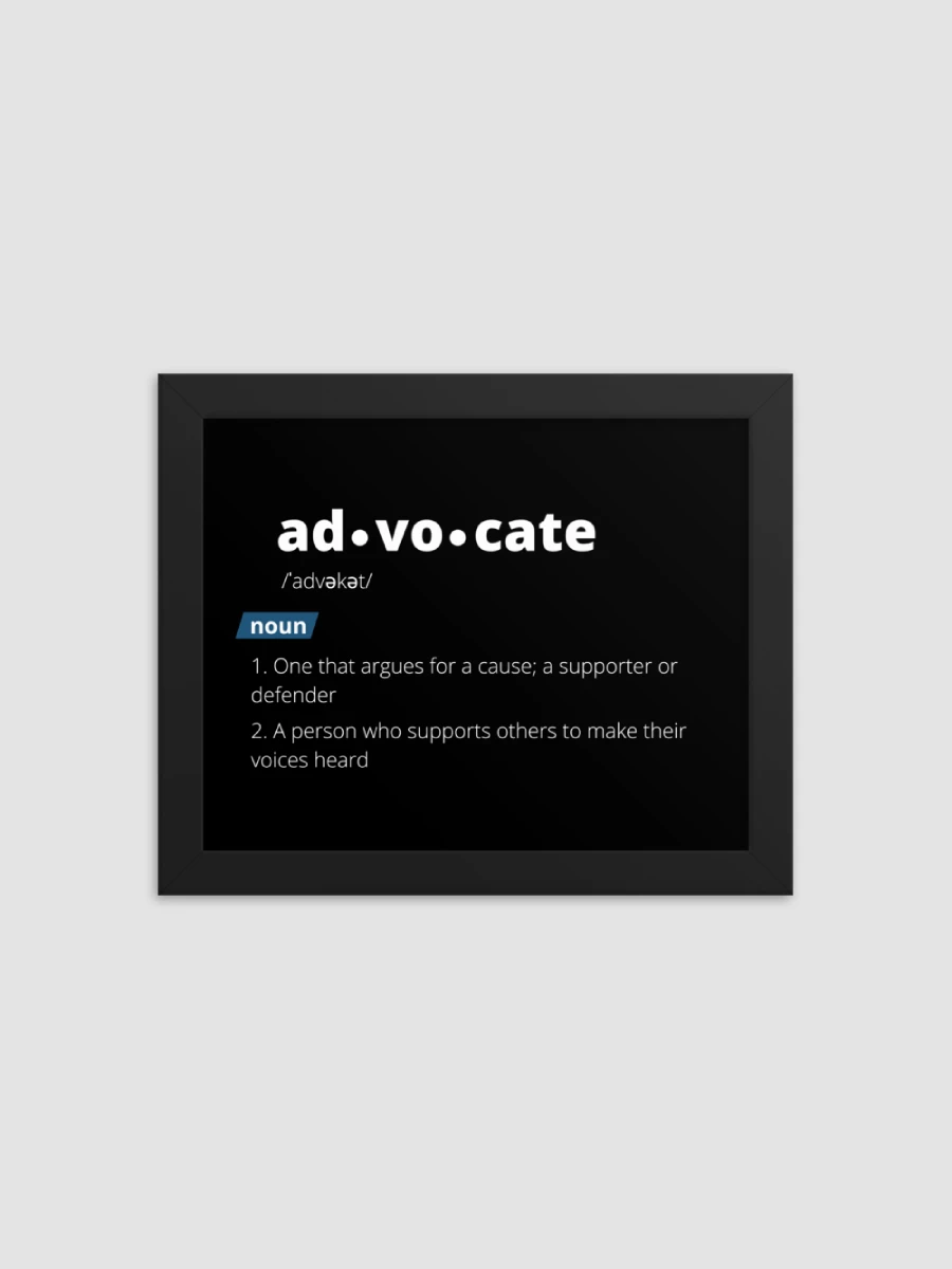 ADVO​CATE Framed High-Quality Matte Poster product image (1)