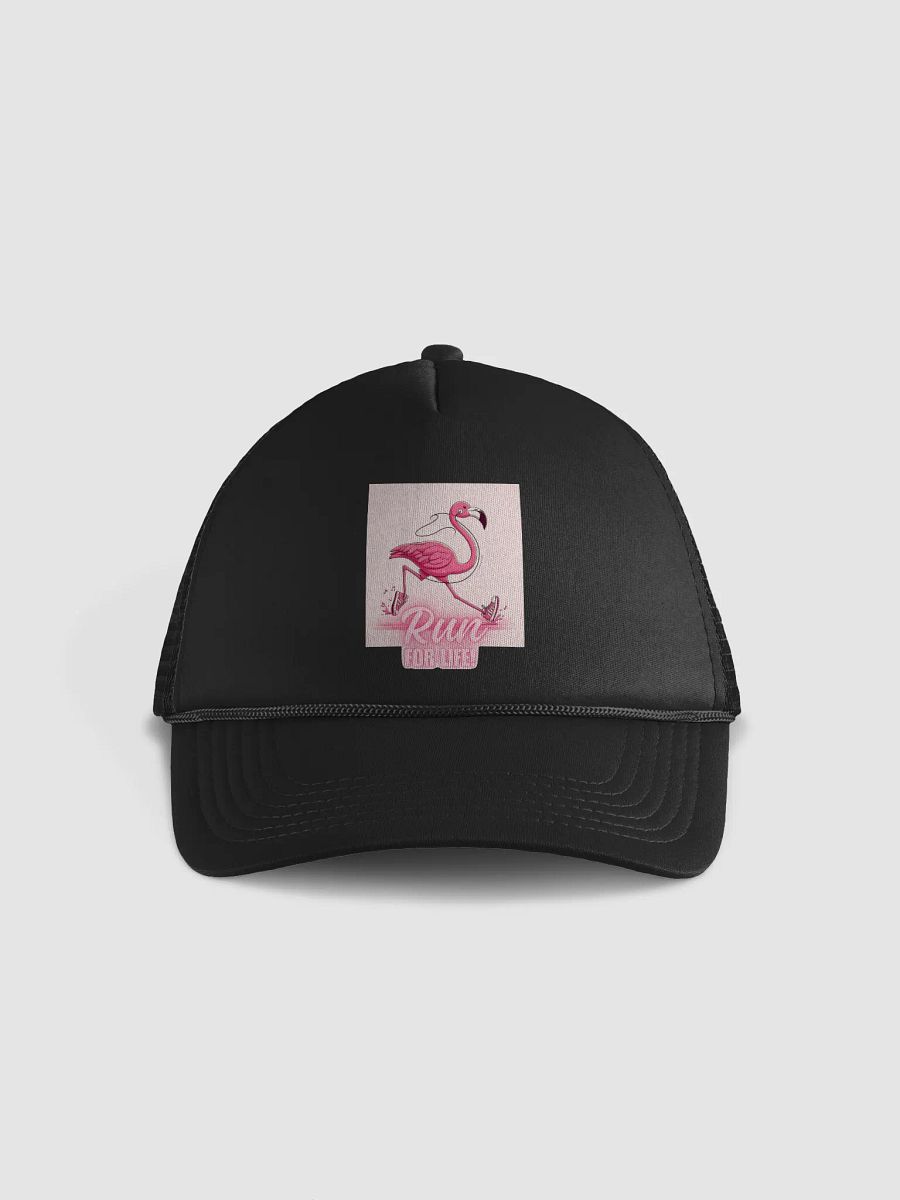 Flamingo Runner Foam Trucker Hat product image (1)