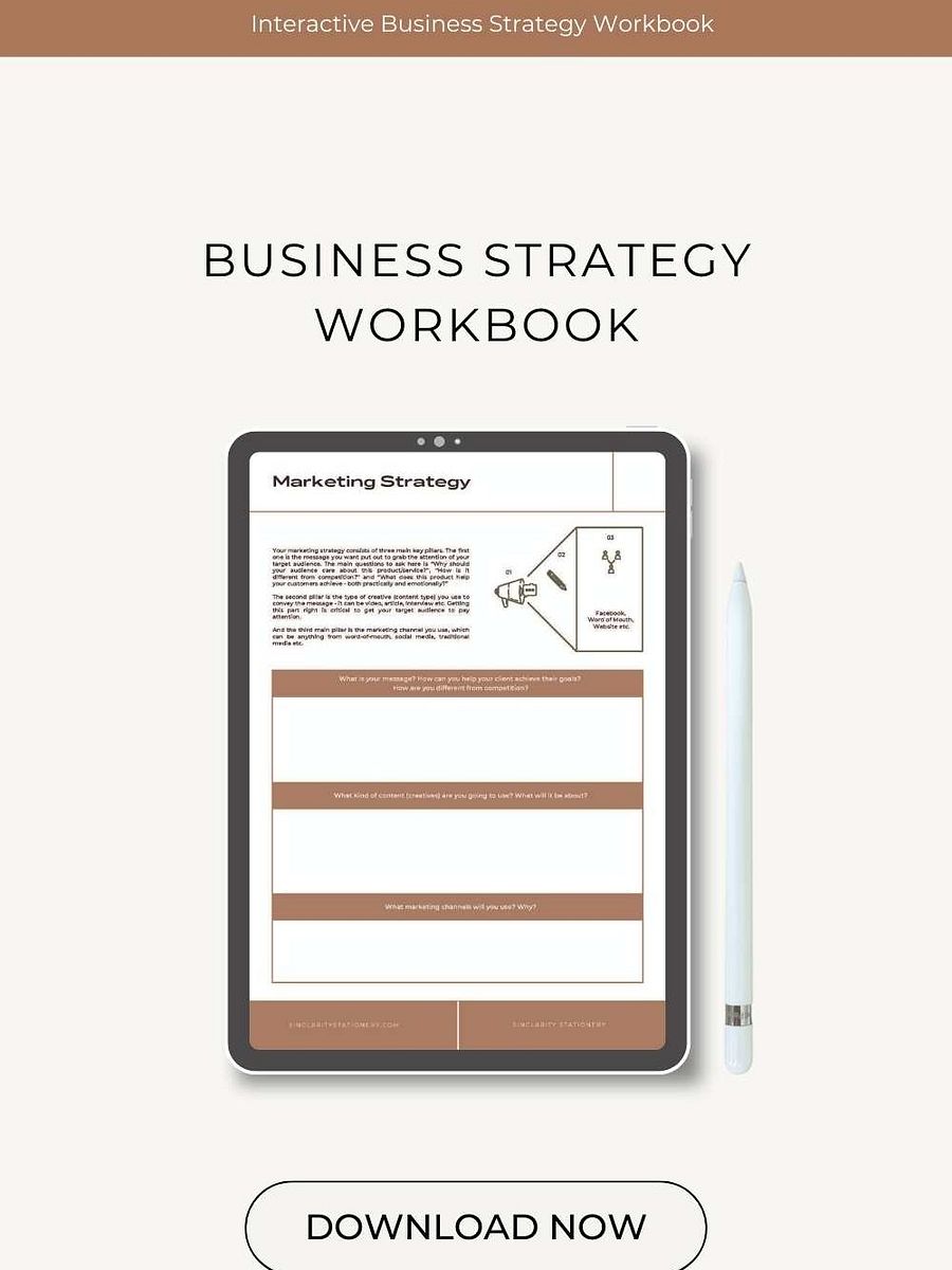 Interactive Business Strategy Workbook product image (3)