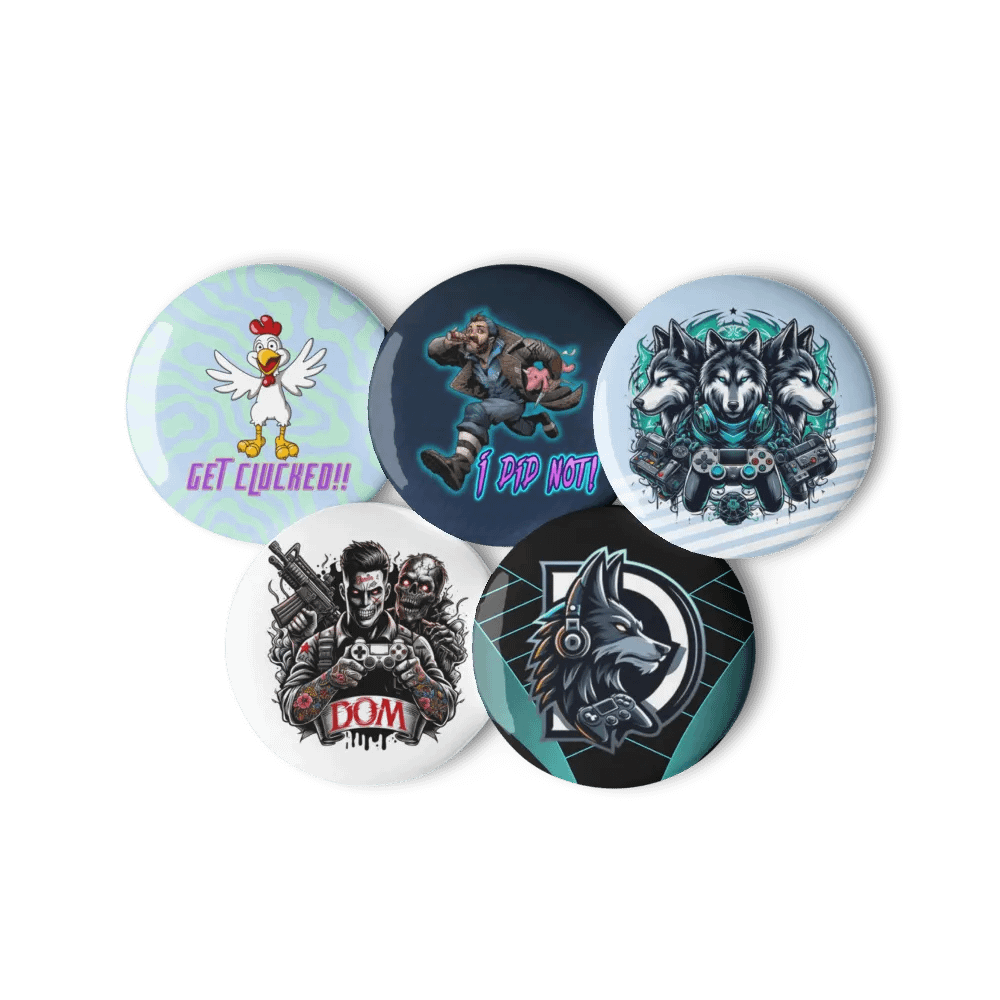 Wolf Gamer Pin Button Set product image (2)
