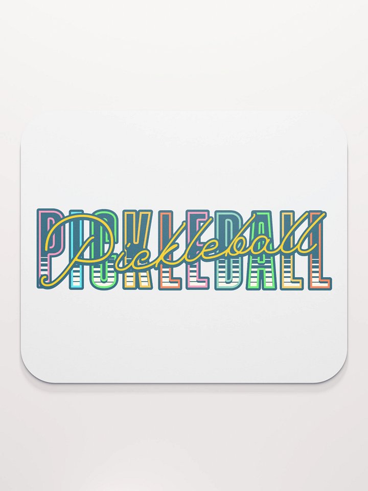 Pickleball Pickleball Vibrant Typography Mouse Pad product image (1)