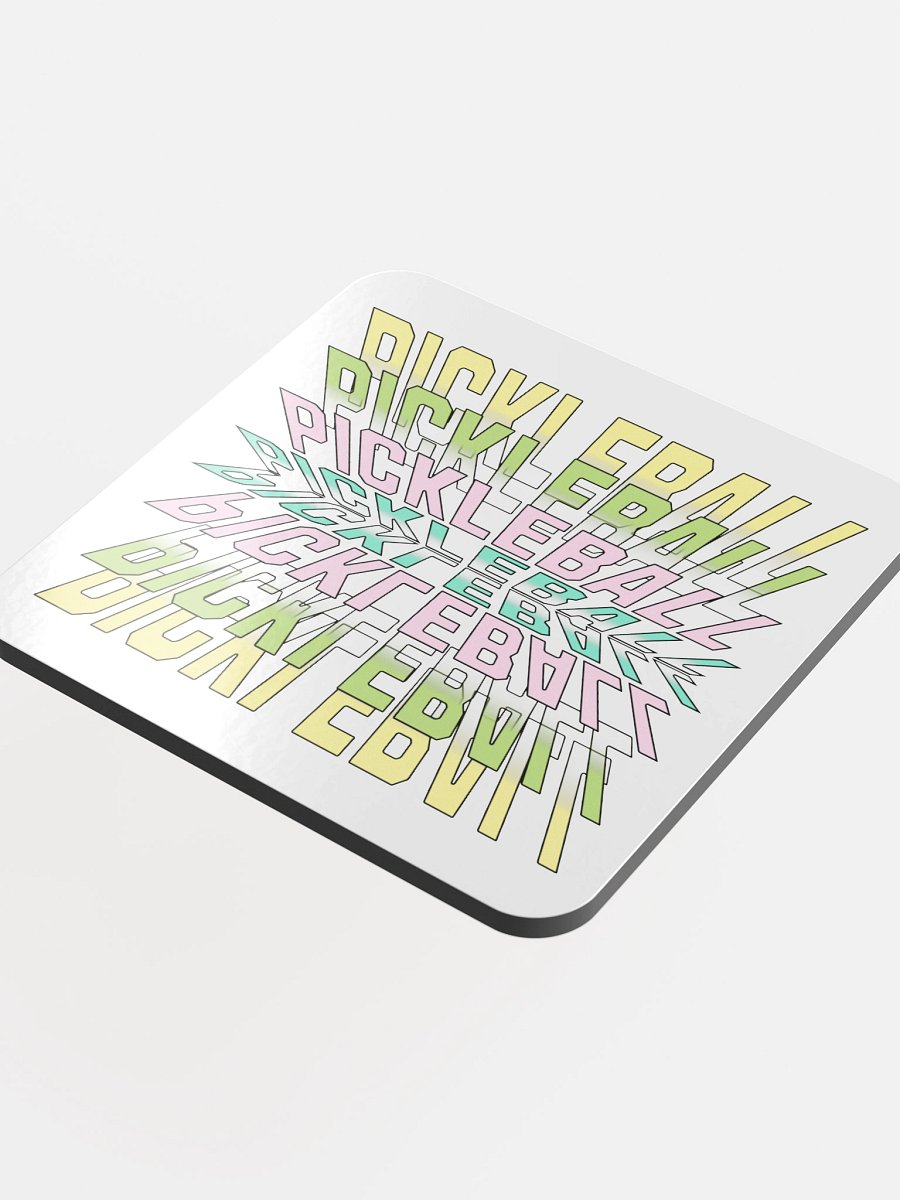 Pickleball Stacked Reflective Coaster Set product image (1)