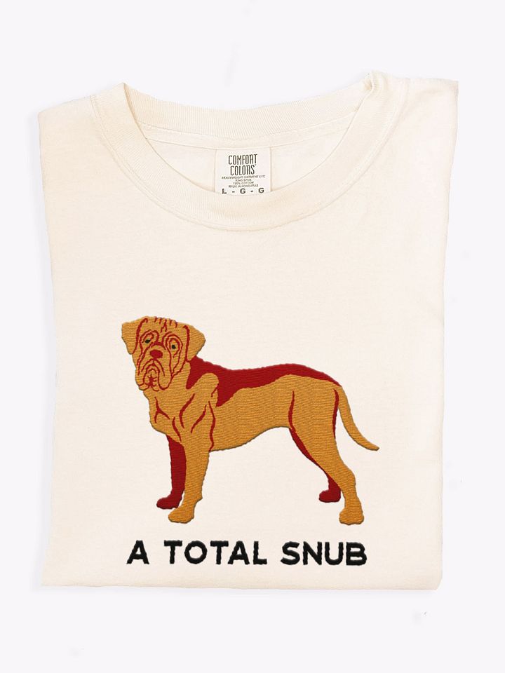 A Total Snub T-Shirt(Embroidered) of a Dogue de Bordeaux product image (1)
