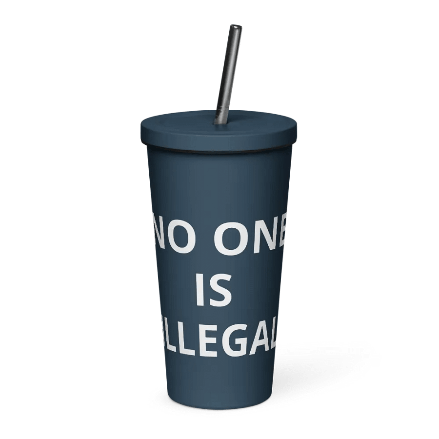 Pris-No One Is Illegal -INSULATED TUMBLER WITH A STRAW product image (1)