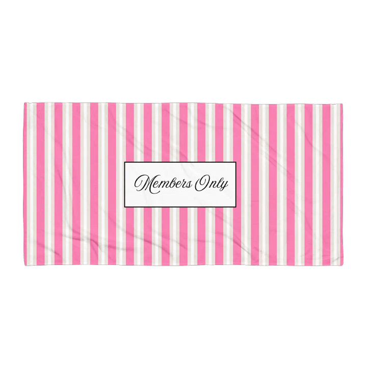 MEMBERS ONLY PINK STRIPED Towel - LUSTIGES STRANDTUCH product image (1)