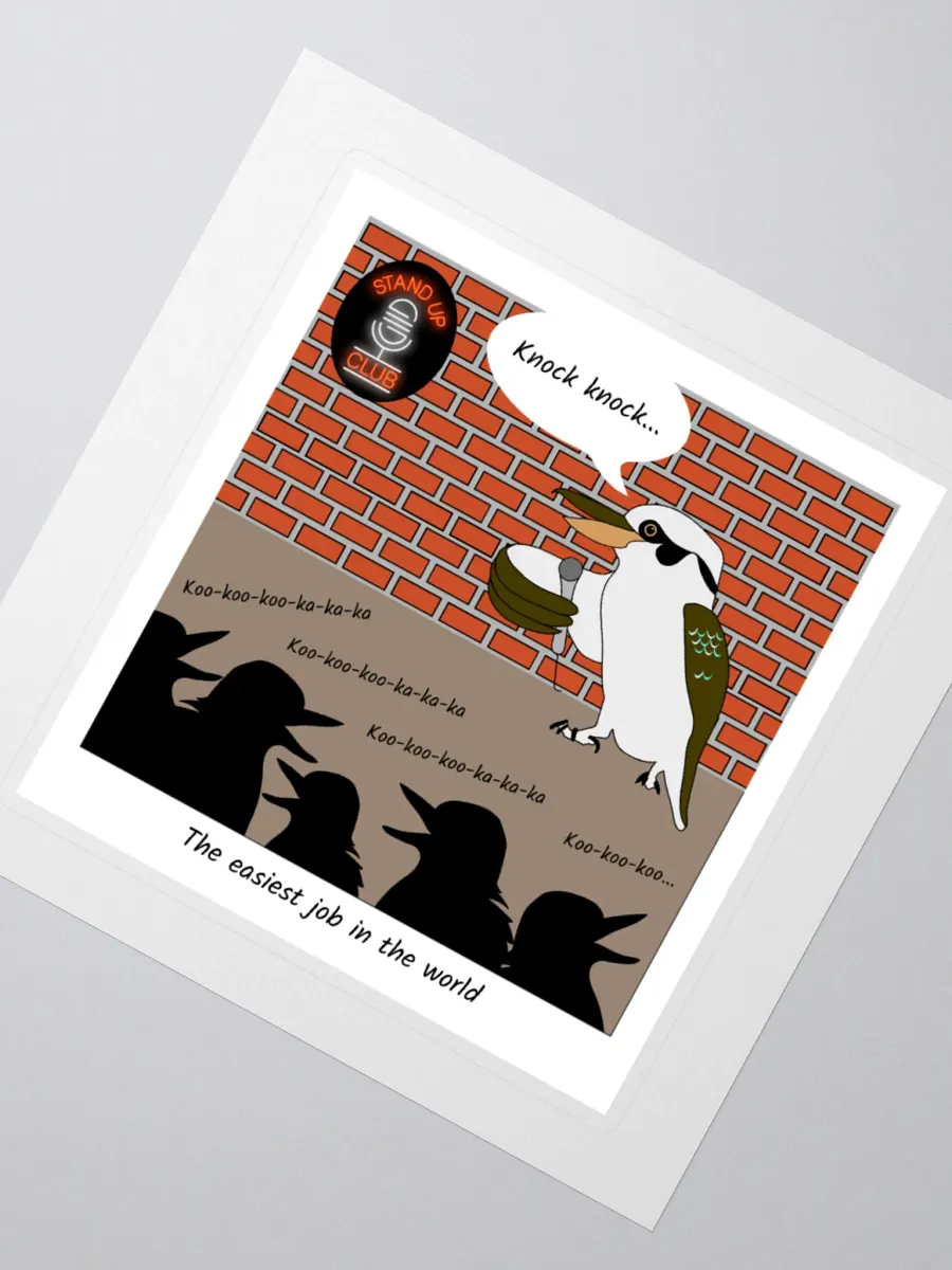 Kookaburra Cartoon Kiss Cut Sticker product image (4)