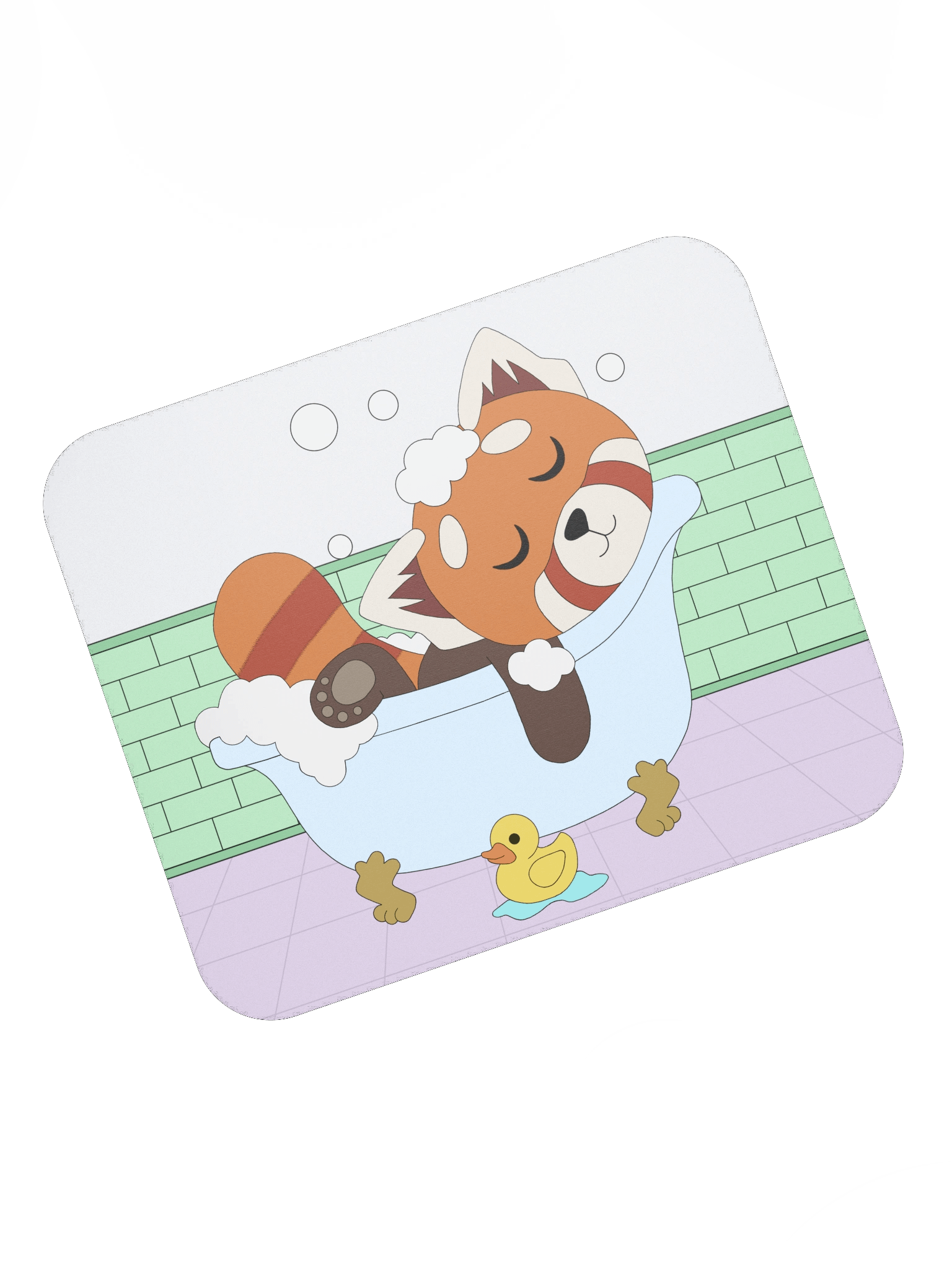 Red Panda Tub Time Mousepad product image (7)