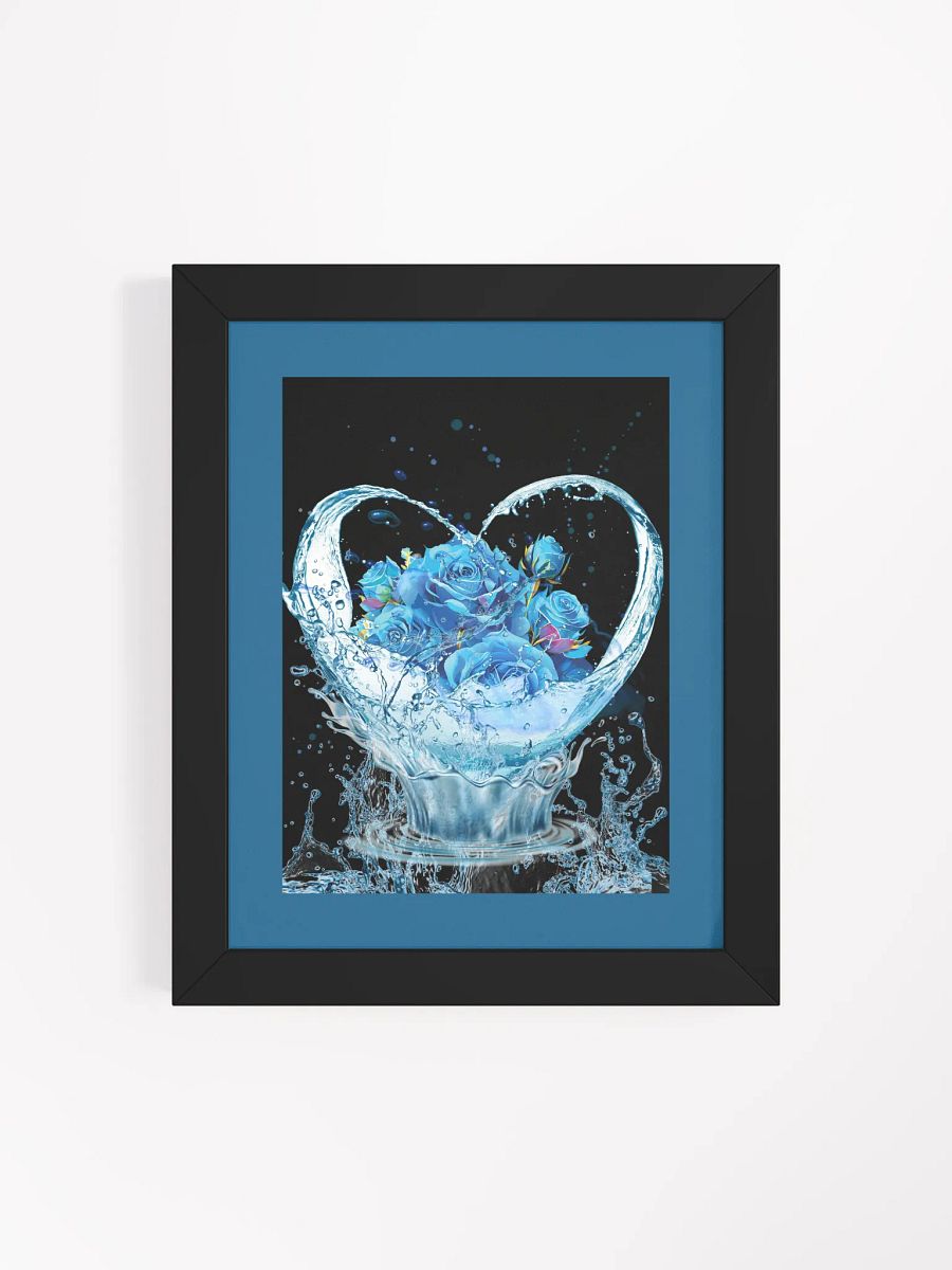 Ethereal Blue Rose Water Splash Framed Poster product image (4)