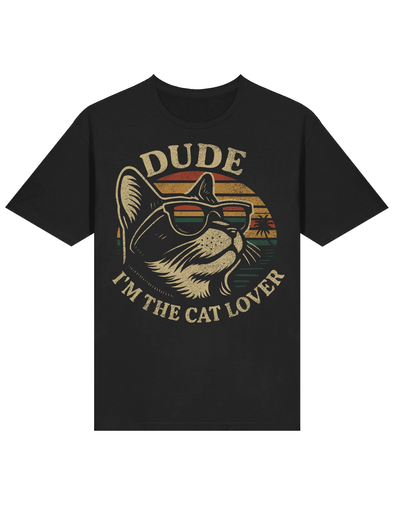 Retro Cat Lover Sunset T-Shirt product image (12)