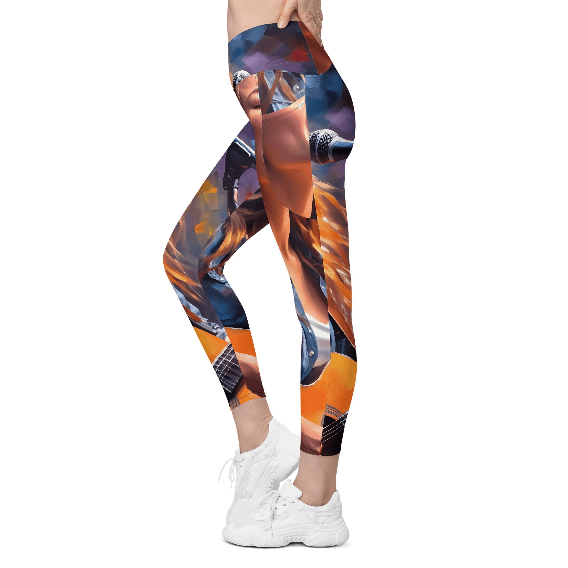 'Impossible Dream' Crossover Leggings with Pockets product image (4)