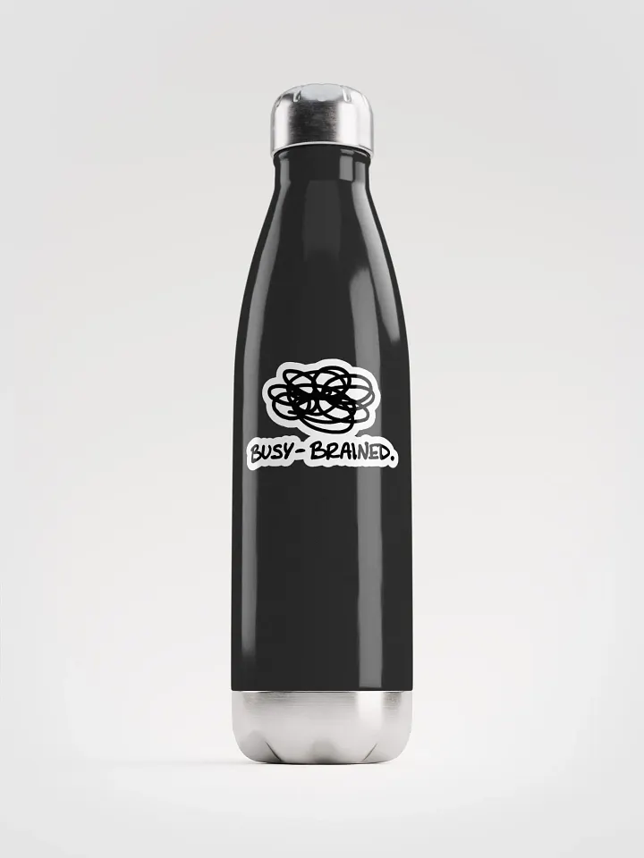 BUSY-BRAINED (bubble design) stainless steel water bottle product image (2)