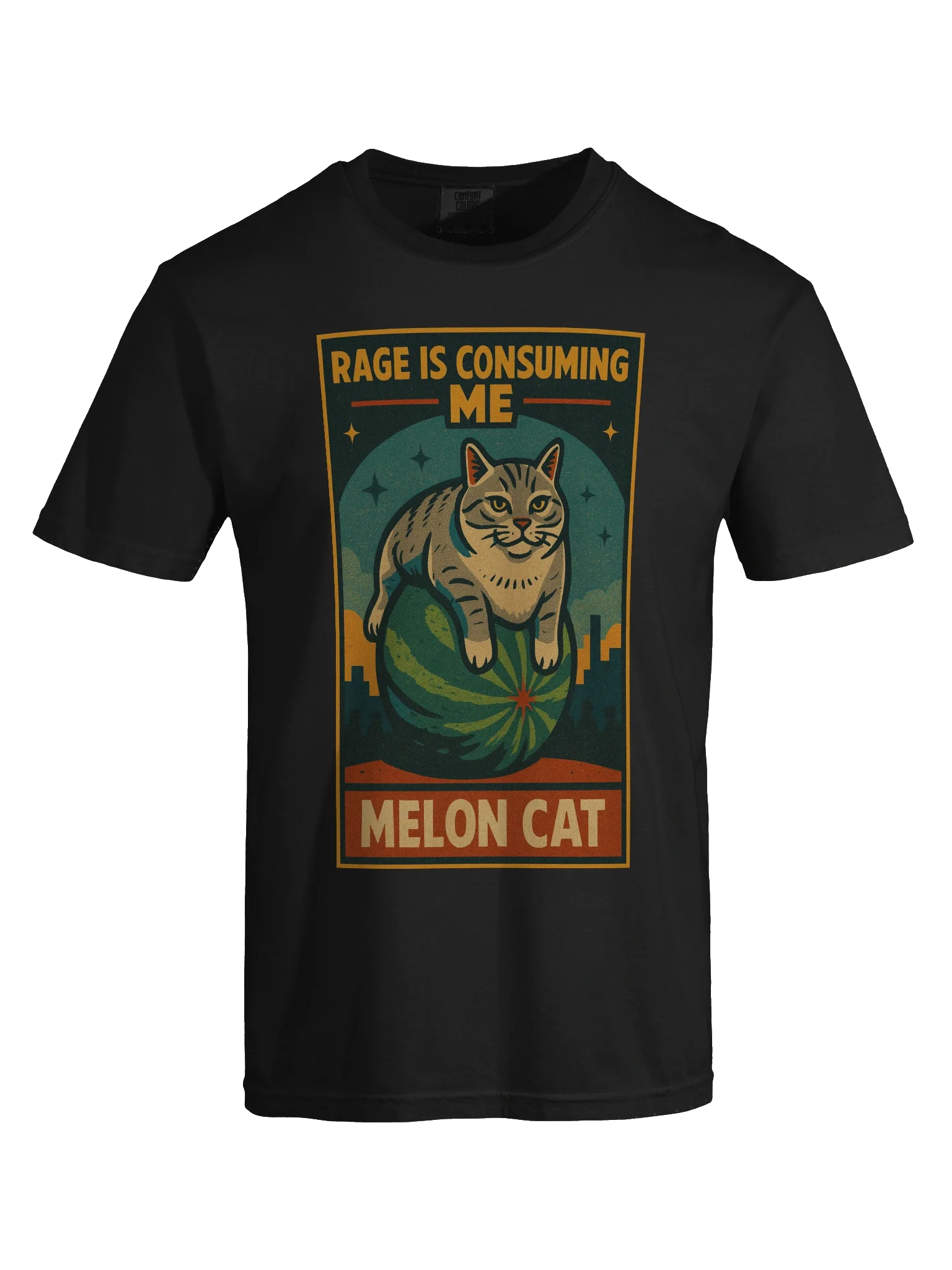 Melon Cat "Rage Is Consuming Me" Hilarious Retro Style T-Shirt product image (87)