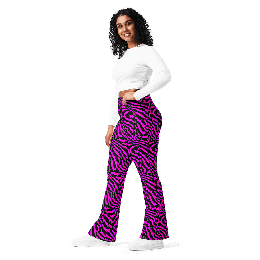 Purple Zebra Flare Leggings product image (10)