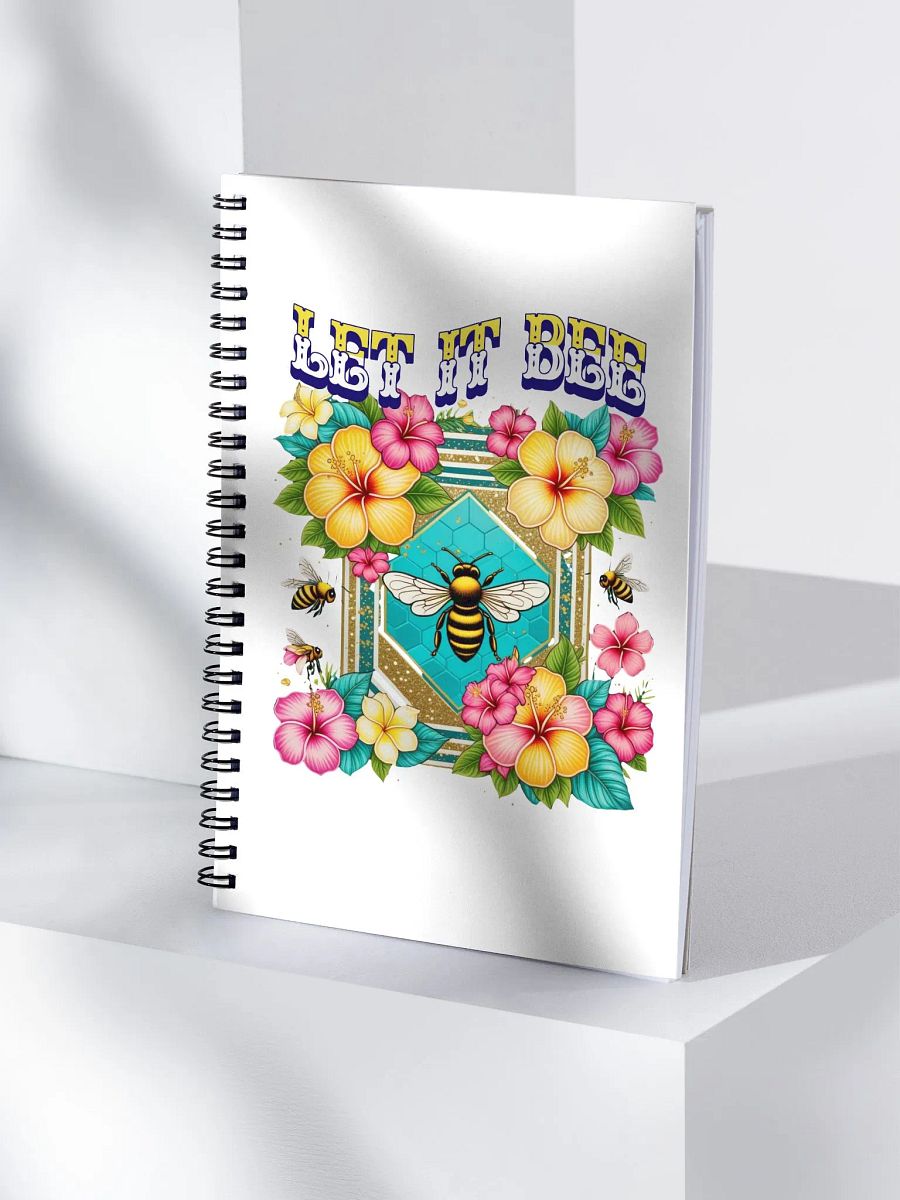 Let It Bee Flower Spiral Notebook product image (3)