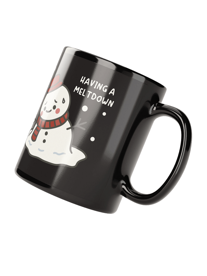 Snowman Meltdown Black Glossy Mug product image (3)